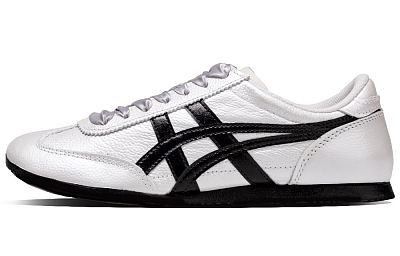 Onitsuka Tiger Machu Racer Silver Rhythm Abrasion Resistant Low Top Casual Shoes Unisex Silver White