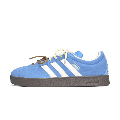 Adidas VL COURT 2.0 WAO Anti Slip Wear Resistant Low Top Skateboard Shoes Unisex Blue White