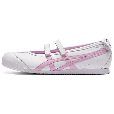 Patou x Onitsuka Tiger MEXICO 66 Flat Mary Jane Shoes Women's White Pink