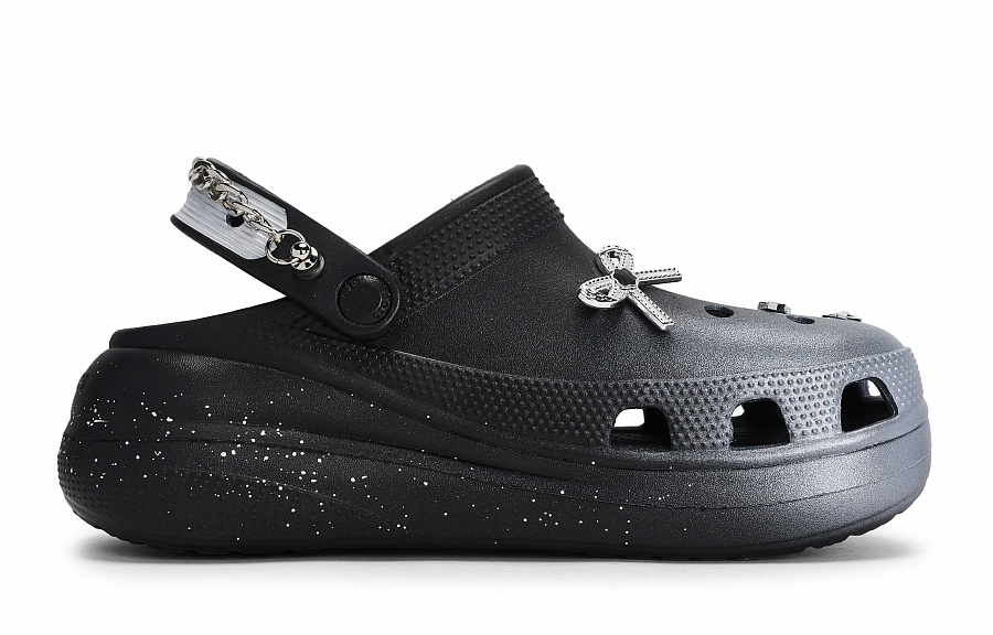 Crocs Classic Clog 811 Manufacturing, Invisible Wings, Special Shoe Box Clogs Unisex Black Silver купить в интернет-магазине Yoocart с быстрой доставкой по России.