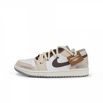 Jordan Air Jordan 1 Vintage Basketball Shoes Men's Low Top Black/Brown