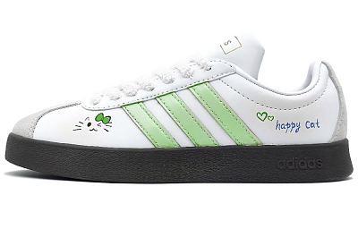 Adidas Neo VL Court 2.0 Low Top Skateboard Shoes Unisex White Green