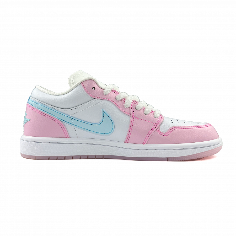 Jordan Air Jordan 1 Woolen Kitten Low Top Vintage Basketball Shoes Unisex White Blue Pink купить в интернет-магазине Yoocart с быстрой доставкой по России.