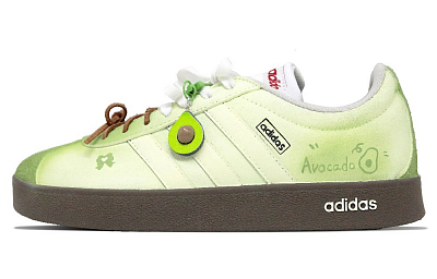 Adidas Neo VL Court Lifestyle Avocado Shoes Abrasion Resistant Low Top Skateboard Shoes Unisex Green Yellow