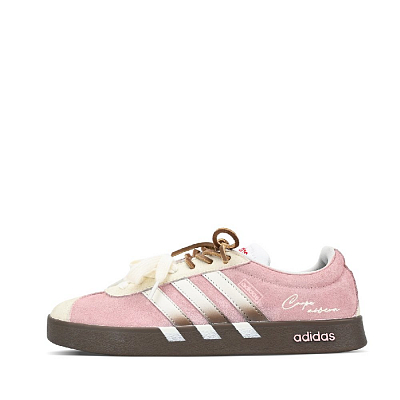 Adidas Neo VL Court Lifestyle Cushioning, Wear Resistant Low Top Skateboard Shoes Unisex Pink Brown