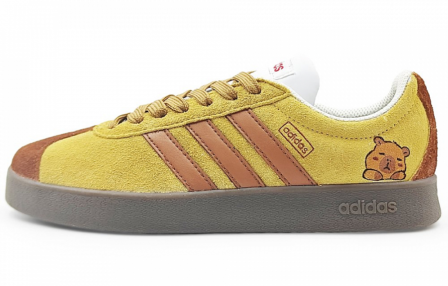 Adidas VL COURT 2.0 Cushioning, Wear Resistant Low Top Skateboard Shoes Brown купить в интернет-магазине Yoocart с быстрой доставкой по России.