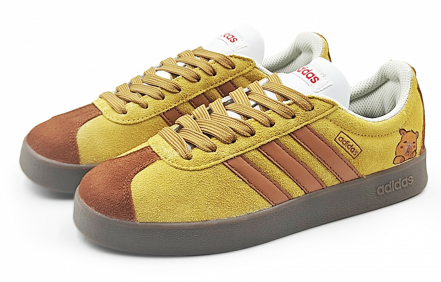 Adidas VL COURT 2.0 Cushioning, Wear Resistant Low Top Skateboard Shoes Brown купить в интернет-магазине Yoocart с быстрой доставкой по России.