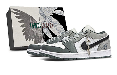 Jordan Air Jordan 1 Vintage Basketball Shoes Unisex Light Gray