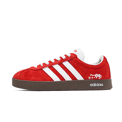 Adidas VL COURT 2.0 Red Meow Berry Slip Resistant Low Top German Army Trainers Red