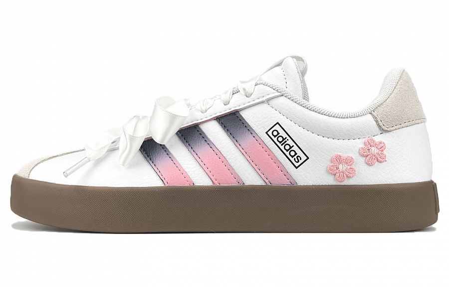Adidas VL COURT 3.0 Shock Absorbers Low Top Skateboard Shoes Women's Pink White купить в интернет-магазине Yoocart с быстрой доставкой по России.