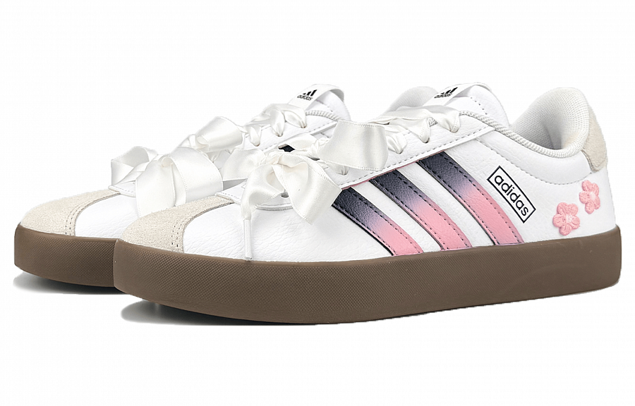 Adidas VL COURT 3.0 Shock Absorbers Low Top Skateboard Shoes Women's Pink White купить в интернет-магазине Yoocart с быстрой доставкой по России.