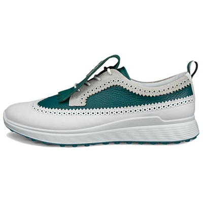 Ecco Golf S Casual Collection Low Top Golf Shoes Men's White Green