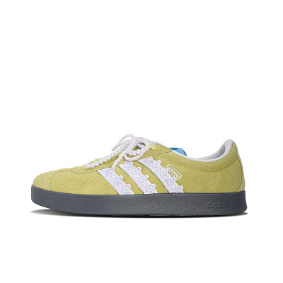 Adidas VL COURT 2.0 Slip Resistant Low Top Skateboard Shoes Unisex Yellow