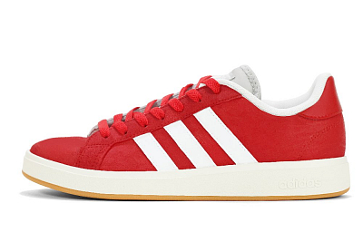 Adidas Grand Court Base 00s Walkable Slip Resistant Low Top Skateboard Shoes Unisex Red