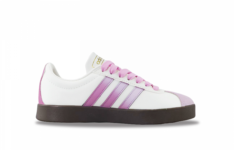 Adidas VL COURT 2.0 Anti Slip Wear Resistant Low Top Skateboard Shoes Unisex Beige Pink купить в интернет-магазине Yoocart с быстрой доставкой по России.