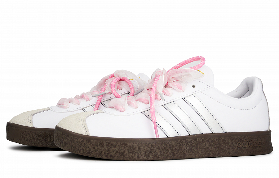 Adidas Vl Court Classic Moon Glaze Yarn Abrasion Resistant Low Top Skateboard Shoes Women's Light Silver купить в интернет-магазине Yoocart с быстрой доставкой по России.