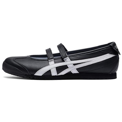 Patou x Onitsuka Tiger MEXICO 66 Flat Mary Jane Shoes Women's Black White