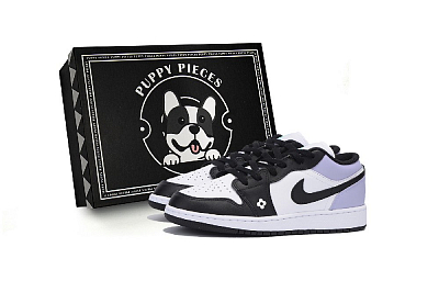 Jordan Air Jordan 1 Low Top Vintage Basketball Shoes Men's White Purple