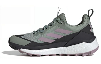Adidas Terrex Free Hiker 2.0 Low Gore Tex Silver Green Preloved Fig Carbon Women's