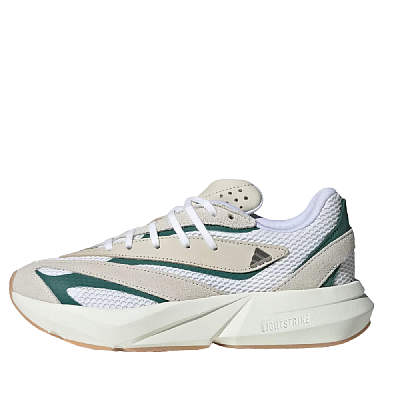 Adidas Lightstride Off White Silver Metallic Collegiate Green Women's