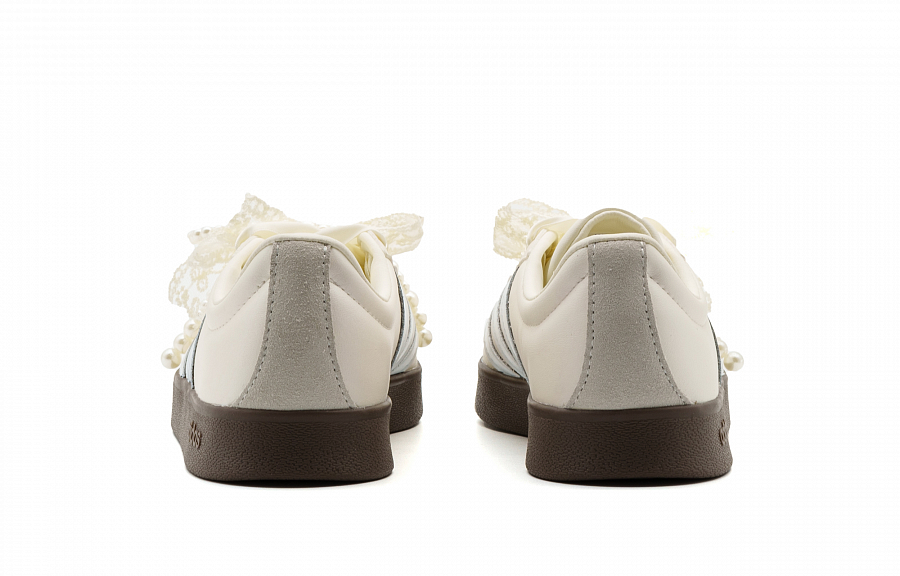 Adidas Vl Court Classic Abrasion Resistant Low Top Skateboard Shoes Unisex Pearl White купить в интернет-магазине Yoocart с быстрой доставкой по России.