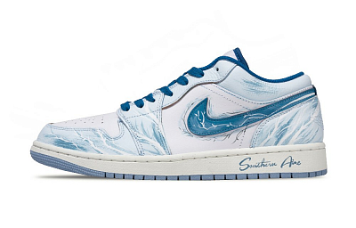 Jordan Air Jordan 1 Low Top Vintage Basketball Shoes Unisex Blue White