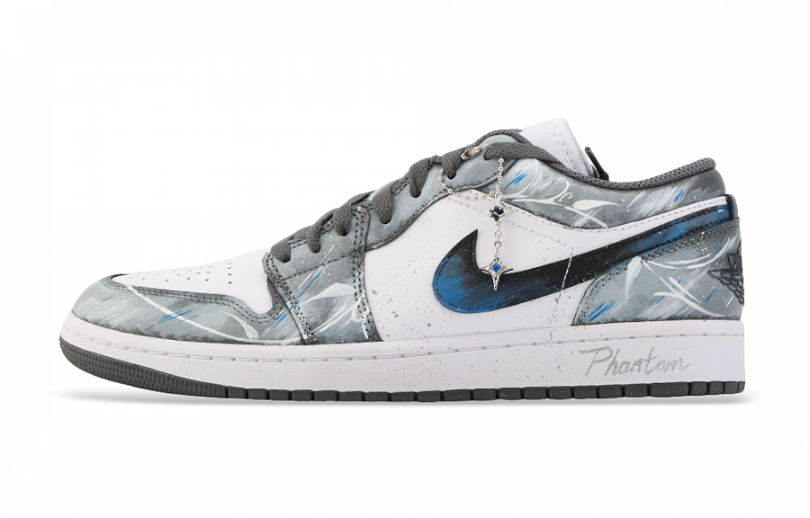 Jordan Air Jordan 1 Hypnotic Sea Blue Anti Slip Wear Resistant Low Top Vintage Basketball Shoes Unisex Gray купить в интернет-магазине Yoocart с быстрой доставкой по России.