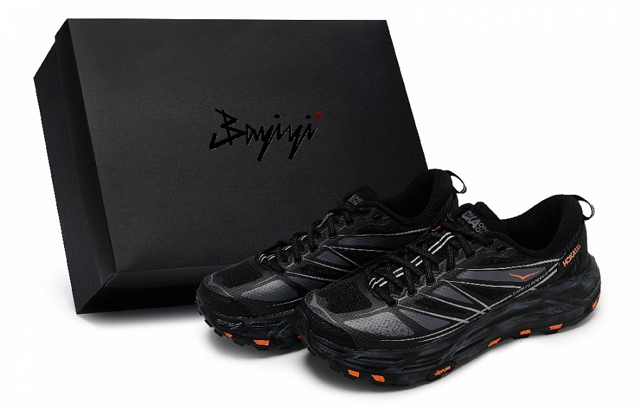 HOKA ONE ONE Mafate Speed 2 Abrasion Resistant Low Top Running Shoes Unisex Black Gray Orange купить в интернет-магазине Yoocart с быстрой доставкой по России.