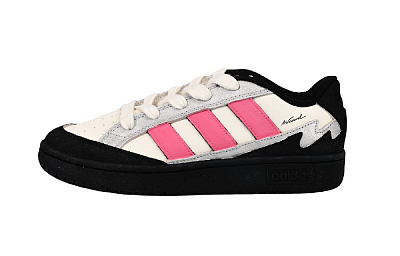 Adidas WCARD ADV Peach Bandages SAML Abrasion Resistant Low Top Skateboard Shoes Unisex Pink White