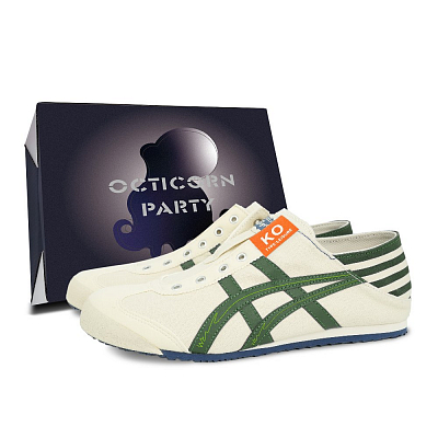 Onitsuka Tiger MEXICO 66 Casual Shoes Unisex Low Top Beige/Grass Green