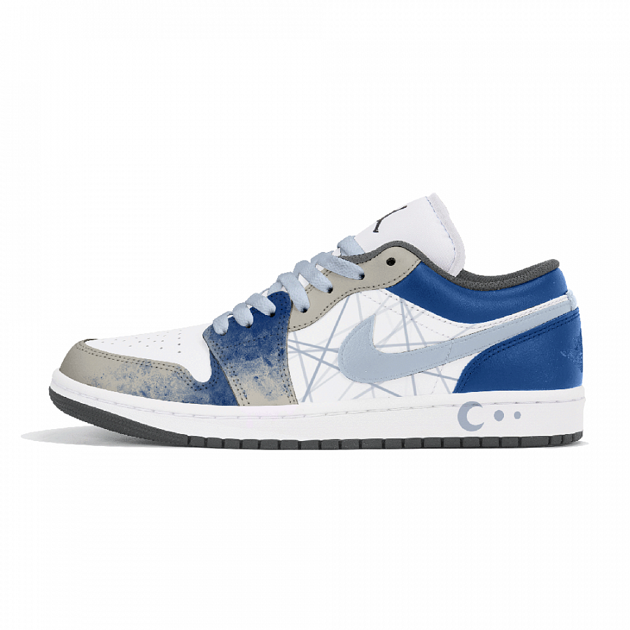 JORDAN Air Jordan 1 Vintage Basketball Shoes Unisex Low top Blue White Brown купить в интернет-магазине Yoocart с быстрой доставкой по России.