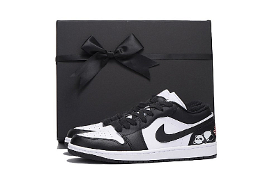 Jordan Air Jordan 1 Low Top Vintage Basketball Shoes Unisex Black
