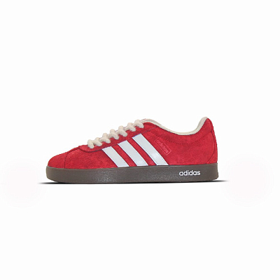 Adidas VL COURT 2.0 Anti-Slip Wear-Resistant Low-Top Skateboard Shoes Unisex Red