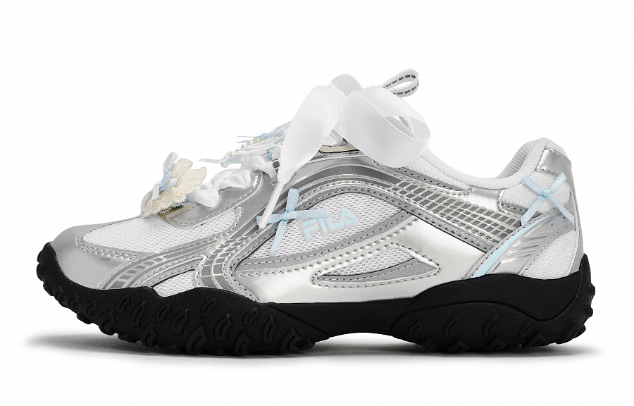 FILA PEBBLE Low Top Casual Shoes Women's Black White Silver Blue купить в интернет-магазине Yoocart с быстрой доставкой по России.