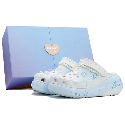 Crocs Crush Clog Sea Dreamy Box Edition Clogs Unisex White