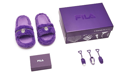 FILA Slide Slippers Women's Golden Purple