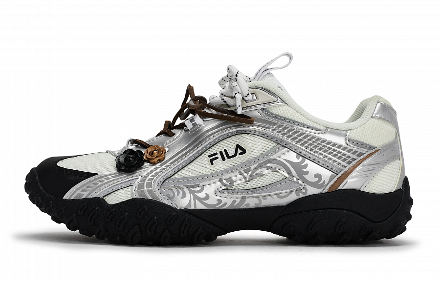FILA PEBBLE Gray Garden Abrasion Resistant Low Top Casual Shoes Women's Black White Beige Silver купить в интернет-магазине Yoocart с быстрой доставкой по России.