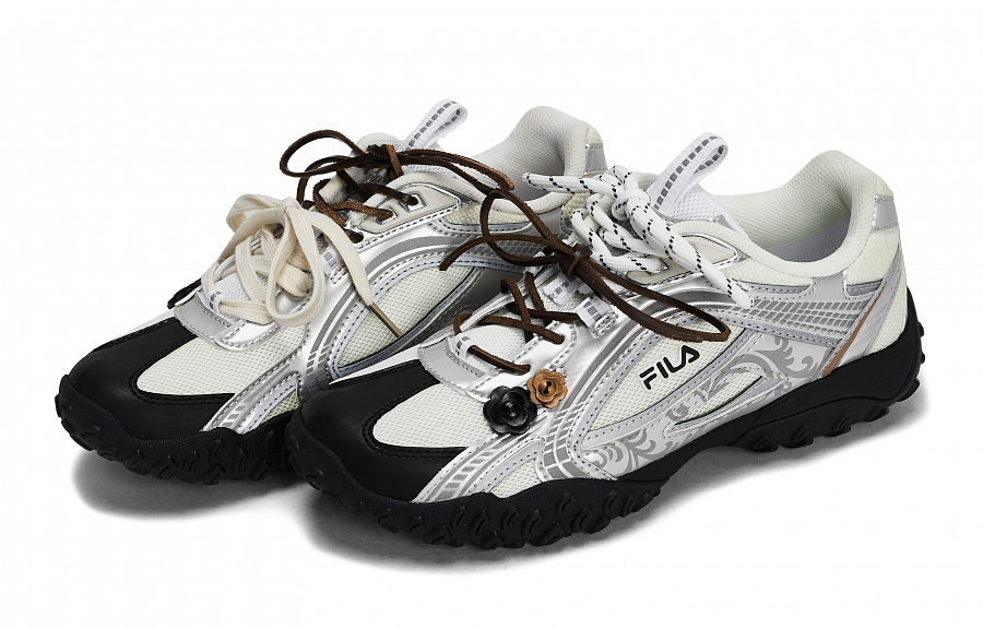 FILA PEBBLE Gray Garden Abrasion Resistant Low Top Casual Shoes Women's Black White Beige Silver купить в интернет-магазине Yoocart с быстрой доставкой по России.