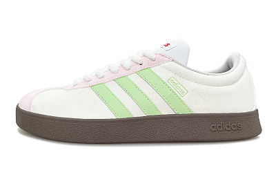 Adidas VL COURT 2.0 Haruno Spring Tea Anti Slip Wear Resistant Low Top Skateboard Shoes Unisex White Green