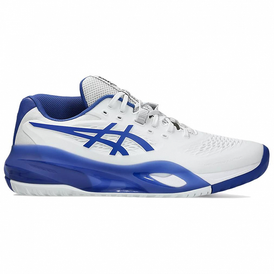 Asics GEL RESOLUTION X Abrasion Resistant Support Low Top Tennis Shoes Men's White Blue купить в интернет-магазине Yoocart с быстрой доставкой по России.