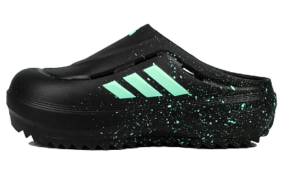 Adidas OZWAVE CLOG Abrasion Resistant Closed Toe Slippers Unisex Black Green