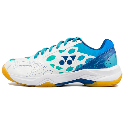 YONEX Power Cushion Cushioning Wear-Resistant Low-Top Badminton Shoes Unisex White Blue Teal