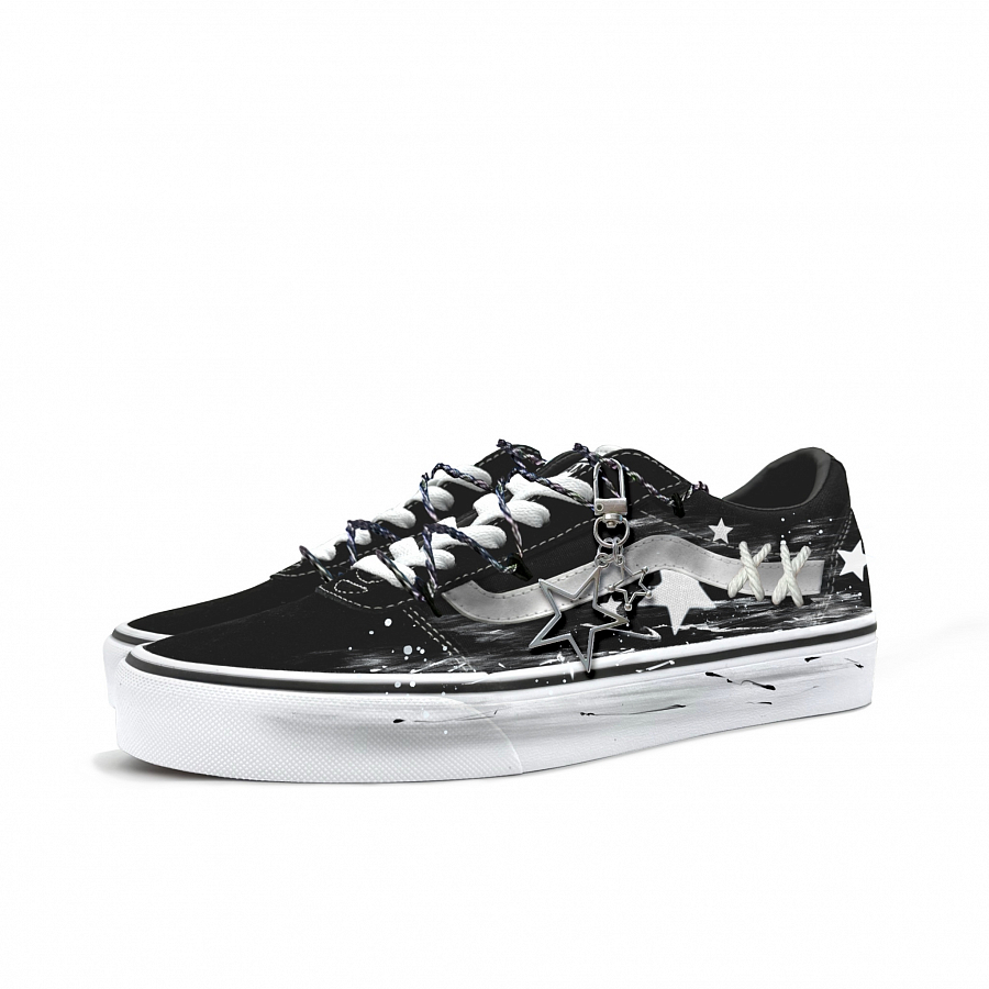 Vans Ward Abrasion Resistant Low Top Skateboard Shoes Men's Black White купить в интернет-магазине Yoocart с быстрой доставкой по России.