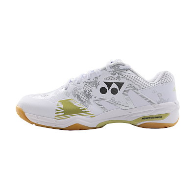 YONEX Cushioning Anti Slip And Wear Resistant Coverage Support Low Top Badminton Shoes Men's White Gold