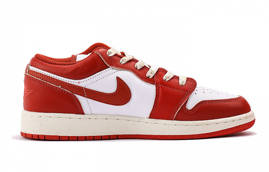 Jordan Air Jordan 1 Anti Slip Wear Resistant Low Top Vintage Basketball Shoes Women's Red White купить в интернет-магазине Yoocart с быстрой доставкой по России.