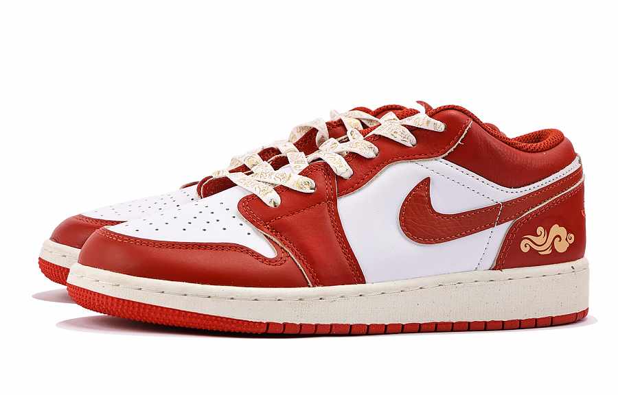 Jordan Air Jordan 1 Anti Slip Wear Resistant Low Top Vintage Basketball Shoes Women's Red White купить в интернет-магазине Yoocart с быстрой доставкой по России.