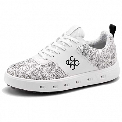 Ecco Street 720 Series Cushioned Slip-Resistant Low-Top Golf Shoes Men's White