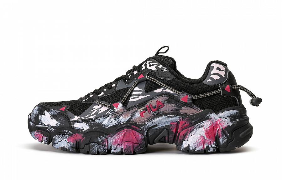 FILA Fluid Classic, Cat Paw Abrasion Resistant Low Top Casual Shoes Unisex Black Pink купить в интернет-магазине Yoocart с быстрой доставкой по России.
