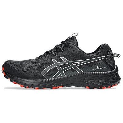Asics GEL VENTURE 10 Abrasion Resistant Low Top Running Shoes Men's Black Gray