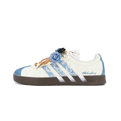 Adidas VL COURT 2.0 Cushioning, Wear Resistant Low Top Skateboard Shoes Unisex Light Blue